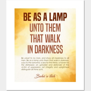 Baha'i quotes on Art Boards - Be as a Lamp Posters and Art